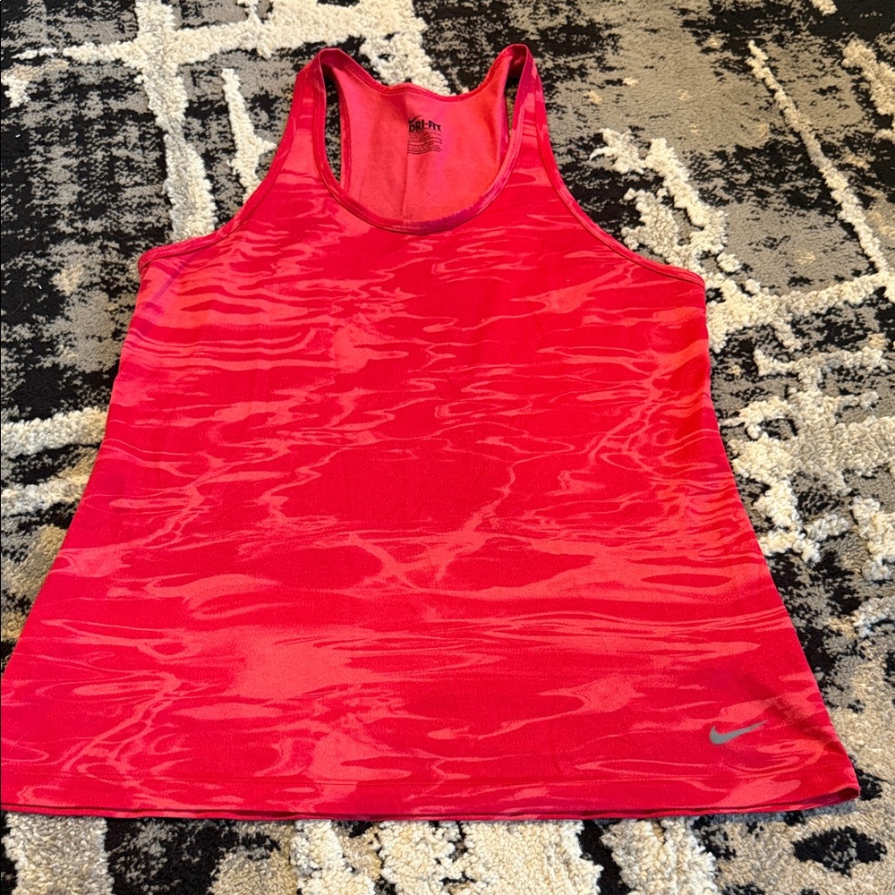 Nike Women’s Bright Red Patterned Racerback Tank